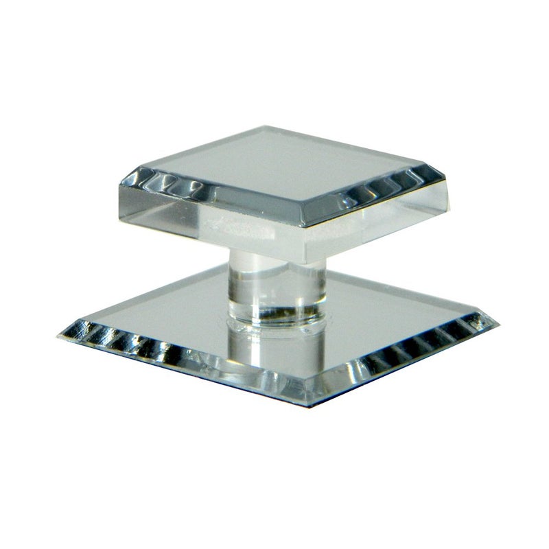 Mirart 1-1/2 x 2 Pull Handle  Self Stick Square Acrylic Mirror Knob (1)